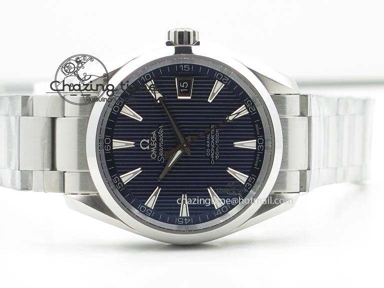 0324 Affordable Aqua Terra 150M SS 1:1 Best Edition Deep Blue Textured Dial On SS Bracelet A 8253